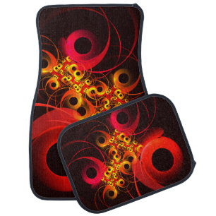 Colorful Circles Modern Abstract Art Pattern #08 Car Floor Mat