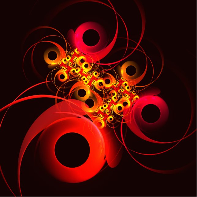 Colorful Circles Modern Abstract Art Pattern #08 Cutout (Front)