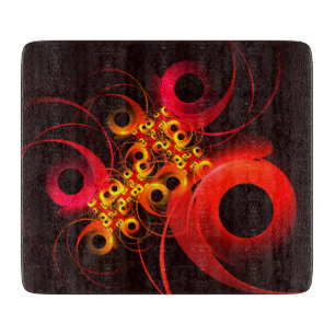 Colorful Circles Modern Abstract Art Pattern #08 Cutting Board