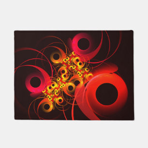 Colorful Circles Modern Abstract Art Pattern #08 Doormat