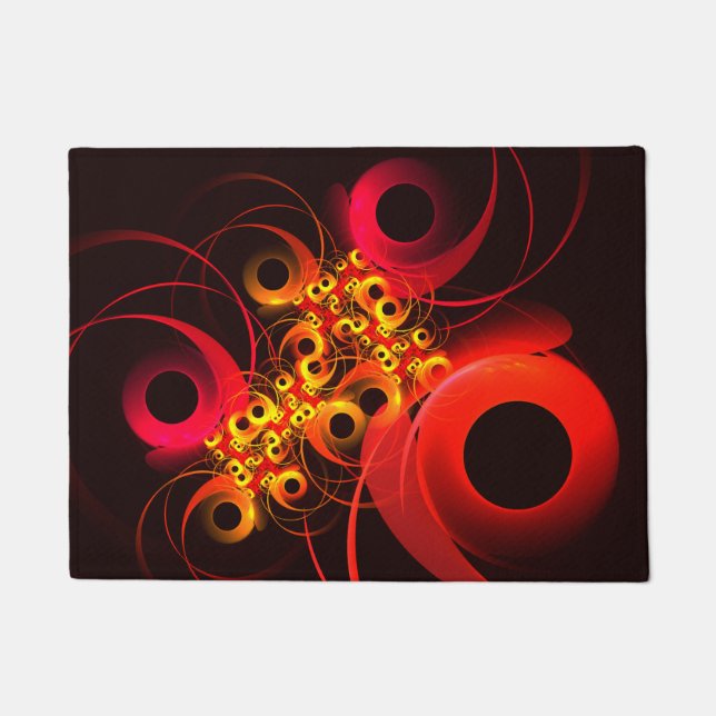 Colorful Circles Modern Abstract Art Pattern #08 Doormat (Front)