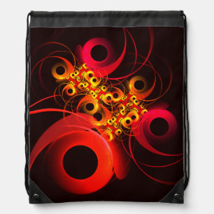 Colorful Circles Modern Abstract Art Pattern #08 Drawstring Bag