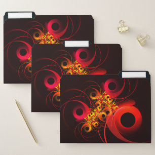 Colorful Circles Modern Abstract Art Pattern #08 File Folder