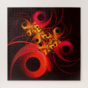 Colorful Circles Modern Abstract Art Pattern #08 Jigsaw Puzzle