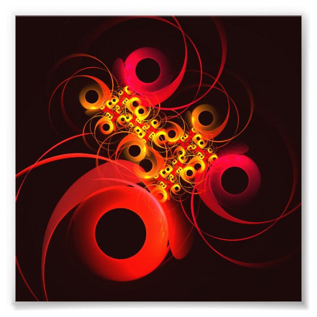 Colorful Circles Modern Abstract Art Pattern #08 Photo Print (Front)