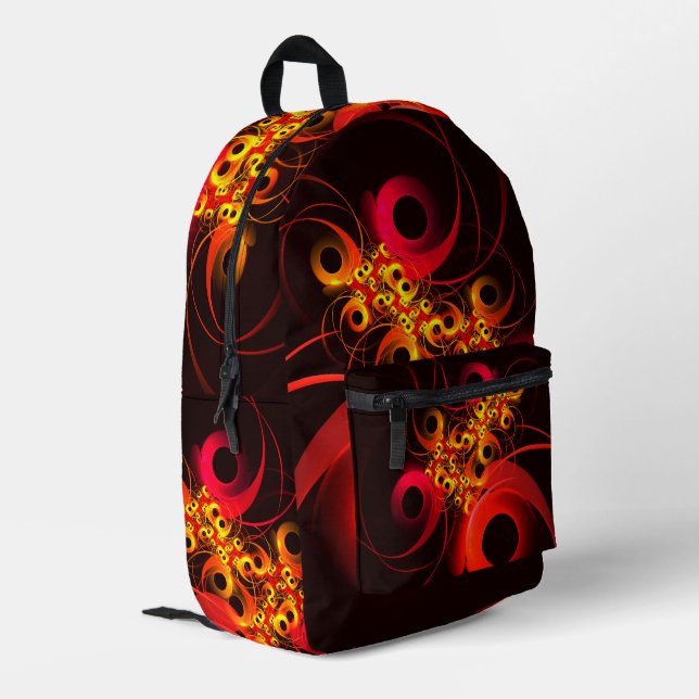 Colorful Circles Modern Abstract Art Pattern #08 Printed Backpack (Back Corner Left)