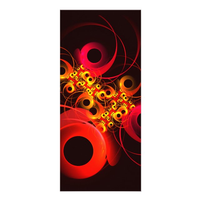 Colorful Circles Modern Abstract Art Pattern #08 Rack Card (Front)