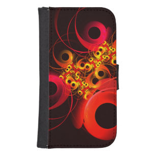 Colorful Circles Modern Abstract Art Pattern #08 Galaxy S4 Wallet Case