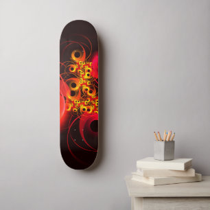 Colorful Circles Modern Abstract Art Pattern #08 Skateboard