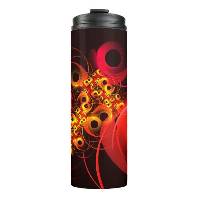 Colorful Circles Modern Abstract Art Pattern #08 Thermal Tumbler (Front)