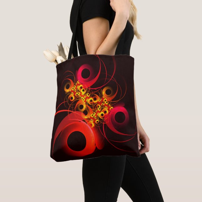 Colorful Circles Modern Abstract Art Pattern #08 Tote Bag (Close Up)