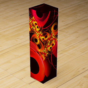 Colorful Circles Modern Abstract Art Pattern #08 Wine Box