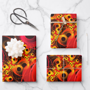 Colorful Circles Modern Abstract Art Pattern #08 Wrapping Paper Sheets