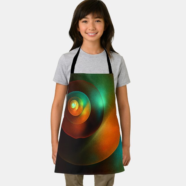 Colorful Circles Modern Abstract Art Pattern #18 Apron (Insitu)