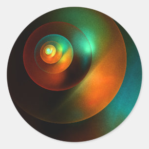 Colorful Circles Modern Abstract Art Pattern #18 Classic Round Sticker