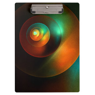 Colorful Circles Modern Abstract Art Pattern #18 Clipboard