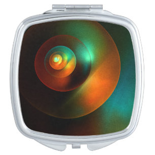 Colorful Circles Modern Abstract Art Pattern #18 Compact Mirror