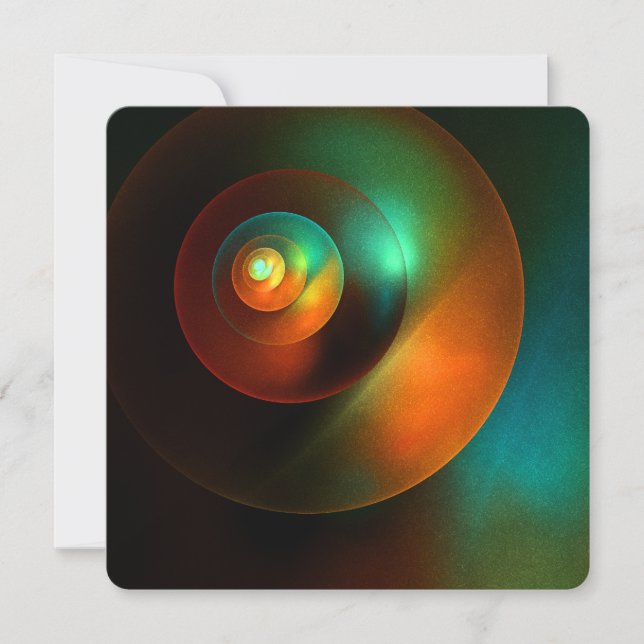 Colorful Circles Modern Abstract Art Pattern #18 Invitation (Front)