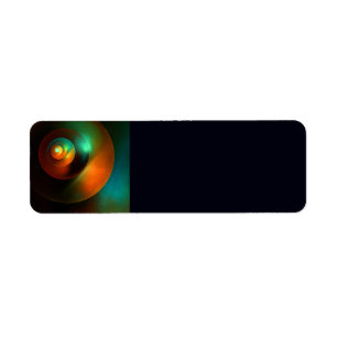 Colorful Circles Modern Abstract Art Pattern #18 Label