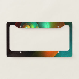 Colorful Circles Modern Abstract Art Pattern #18 License Plate Frame