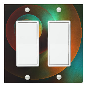 Colorful Circles Modern Abstract Art Pattern #18 Light Switch Cover