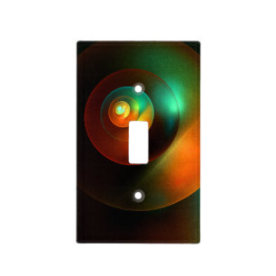 Colorful Circles Modern Abstract Art Pattern #18 Light Switch Cover