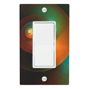 Colorful Circles Modern Abstract Art Pattern #18 Light Switch Cover