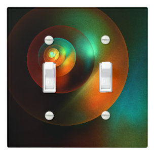 Colorful Circles Modern Abstract Art Pattern #18 Light Switch Cover