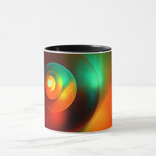 Colorful Circles Modern Abstract Art Pattern #18 Mug (Center)