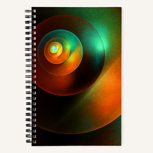 Colorful Circles Modern Abstract Art Pattern #18 Notebook (Front)