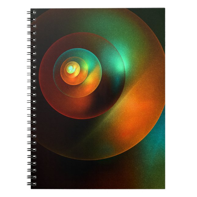 Colorful Circles Modern Abstract Art Pattern #18 Notebook (Front)