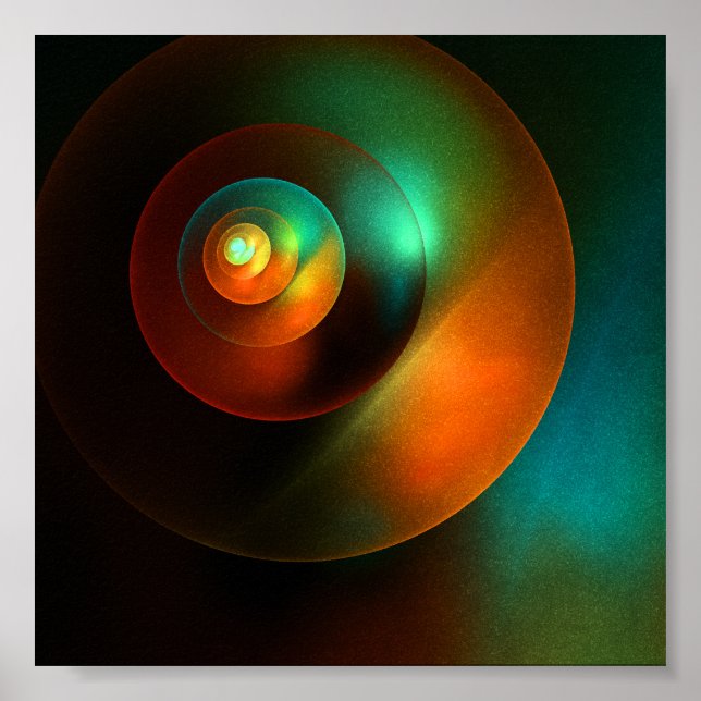 Colorful Circles Modern Abstract Art Pattern #18 Poster (Front)