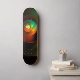 Colorful Circles Modern Abstract Art Pattern #18 Skateboard