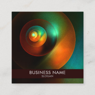 Colorful Circles Modern Abstract Art Pattern #18 Square Business Card