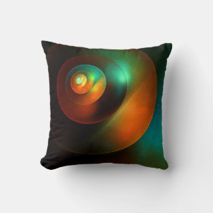 Colorful Circles Modern Abstract Art Pattern #18 Throw Pillow