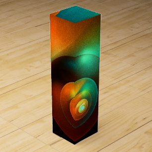 Colorful Circles Modern Abstract Art Pattern #18 Wine Box