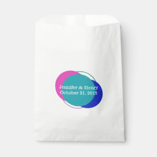 Colorful Circles Modern Wedding Favor Bag