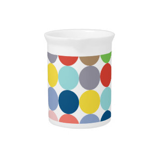 colorful circles of pastel color... beverage pitcher