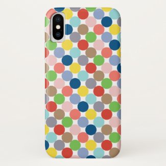 colorful circles of pastel color... iPhone XS case