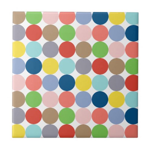 colorful circles of pastel color ceramic tile