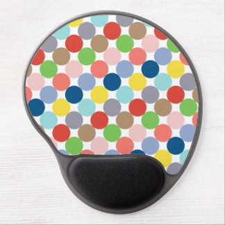 Colorful circles of pastel color gel mouse pad