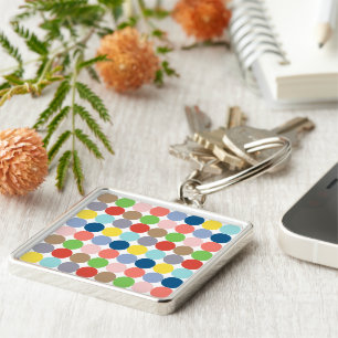 colorful circles of pastel color... keychain