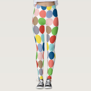 Colorful circles of pastel color leggings