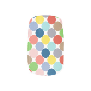 colorful circles of pastel color... minx nail art