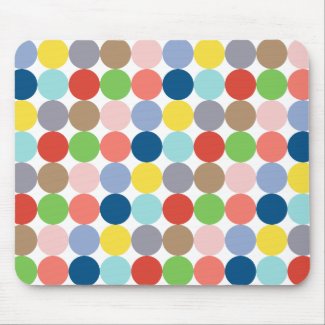 colorful circles of pastel color... mouse pad
