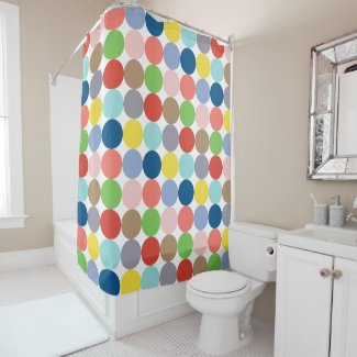 colorful circles of pastel color... shower curtain