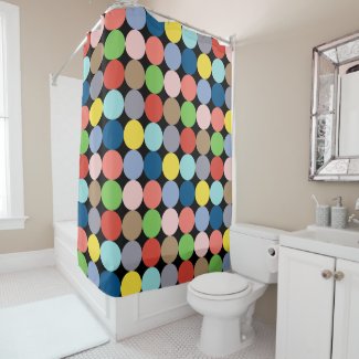 colorful circles of pastel color... shower curtain