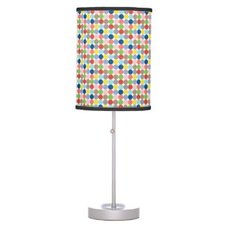 Colorful circles of pastel color table lamp