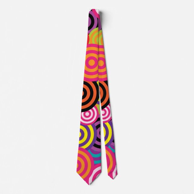 Colorful circles party tie (Front)