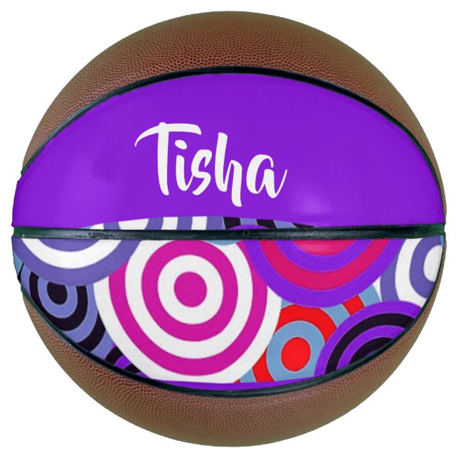Colorful circles pattern basketball (Front)